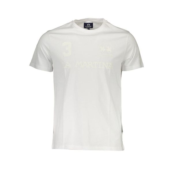 La Martina LA MARTINA WHITE MEN'S SHORT SLEEVE T-SHIRT