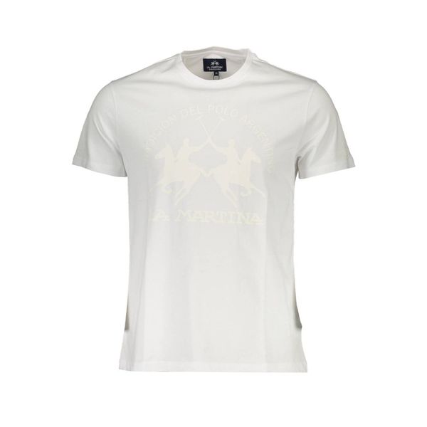La Martina LA MARTINA WHITE MEN'S SHORT SLEEVE T-SHIRT