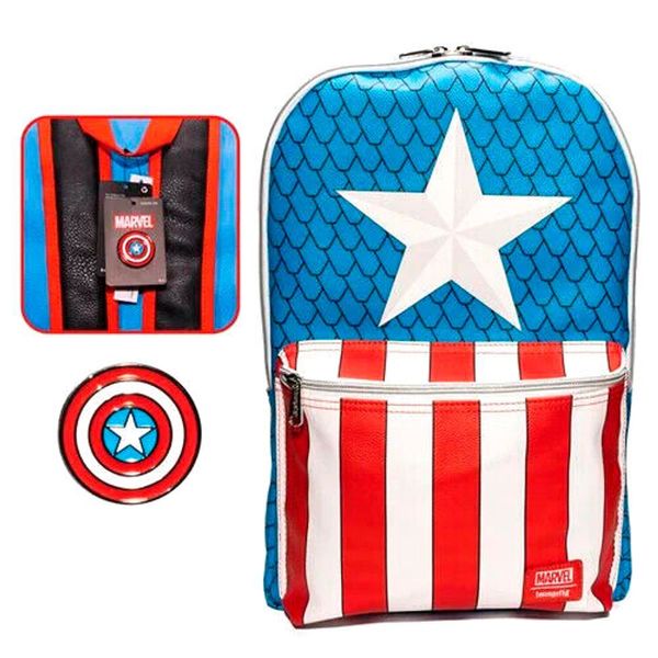 LOUNGEFLY Loungefly Marvel Captain America backpack with pin 45cm