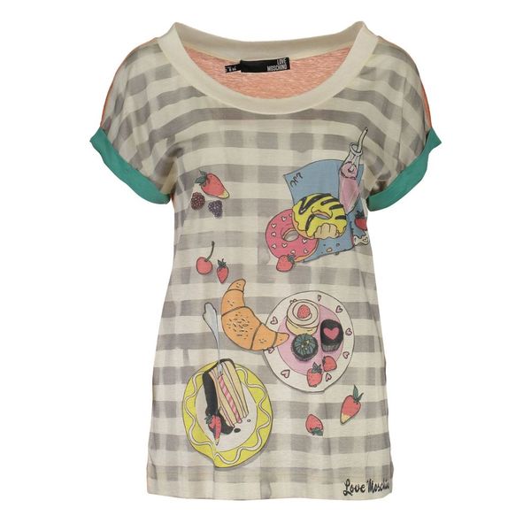 Love Moschino LOVE MOSCHINO SHORT SLEEVE T-SHIRT WOMAN MULTICOLOR