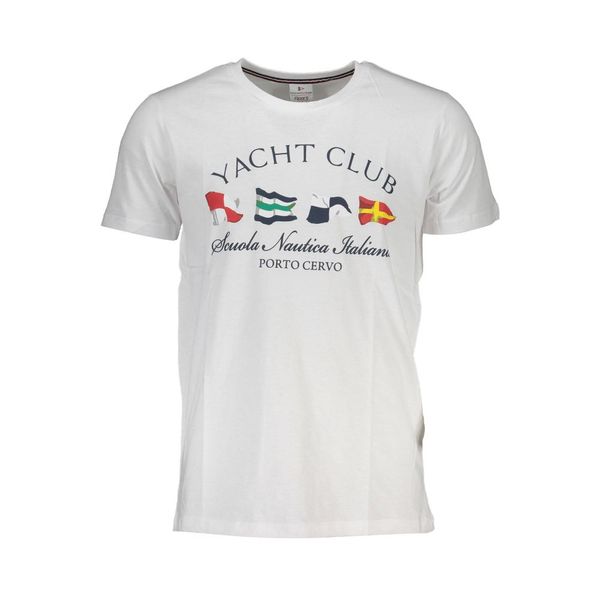 Scuola Nautica Italiana NAUTICAL SCHOOL WHITE MEN'S SHORT SLEEVED T-SHIRT