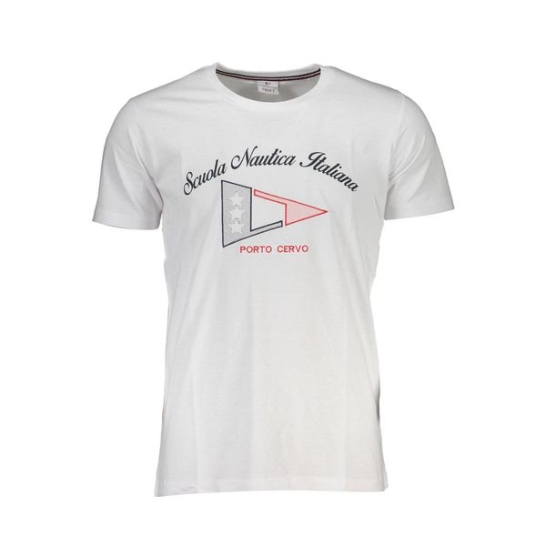 Scuola Nautica Italiana NAUTICAL SCHOOL WHITE MEN'S SHORT SLEEVED T-SHIRT