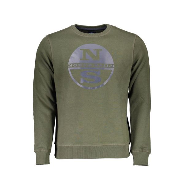 North Sails NORTH SAILS MAN GREEN SWEATSHIRT WITHOUT ZIP