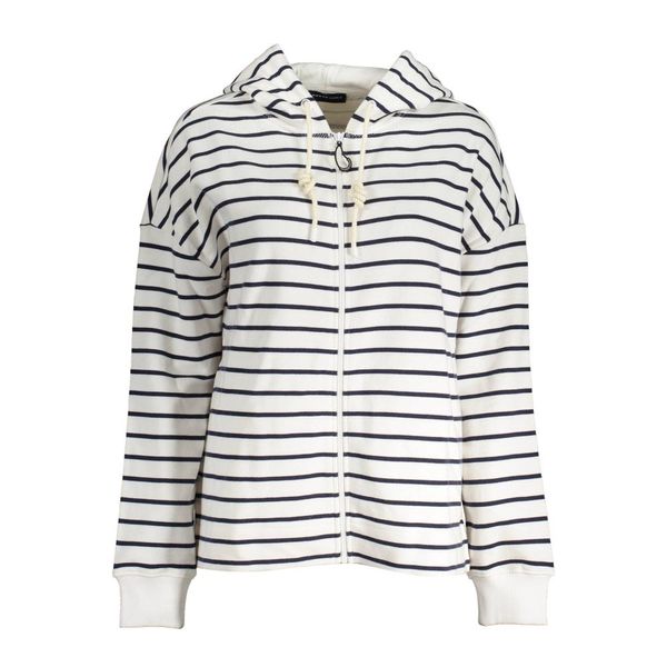 North Sails NORTH SAILS WOMEN'S WHITE ZIPPED SWEATSHIRT