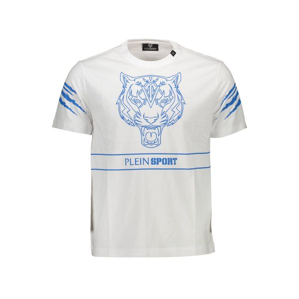 Plein Sport PLEIN SPORT WHITE MEN'S SHORT SLEEVE T-SHIRT