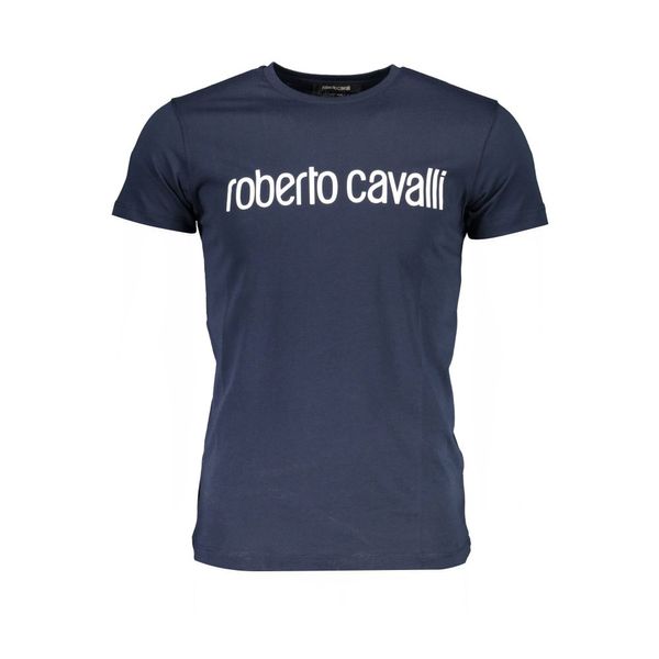 Roberto Cavalli ROBERTO CAVALLI MEN'S SHORT SLEEVE T-SHIRT BLUE