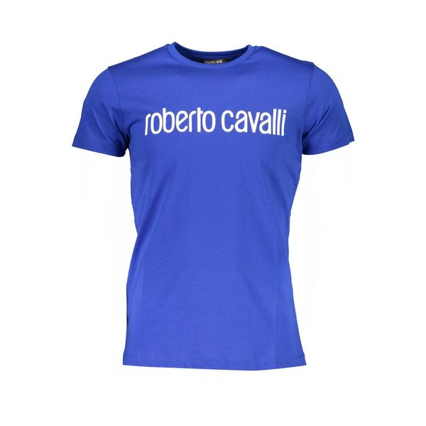 Roberto Cavalli ROBERTO CAVALLI MEN'S SHORT SLEEVE T-SHIRT BLUE