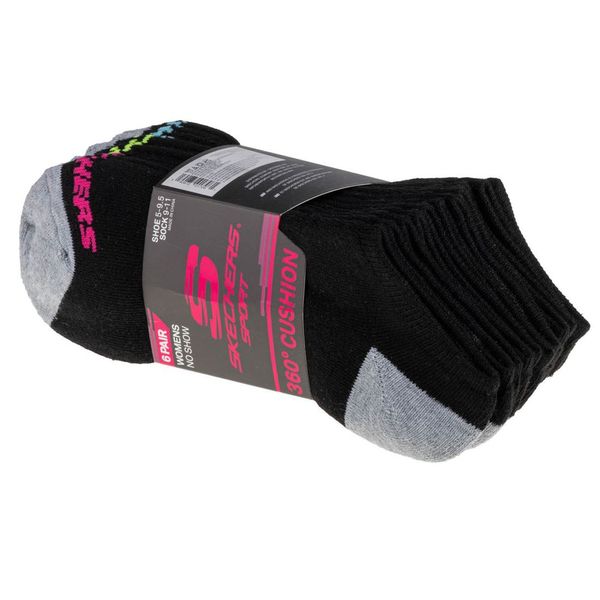 Skechers Skechers boys 6pk no show socks s108264-blk