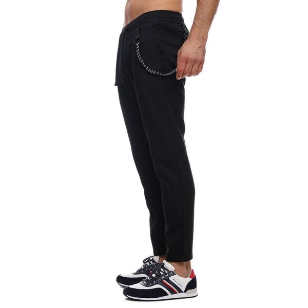 Tommy Hilfiger TOMMY HILFIGER BLACK MEN'S TROUSERS