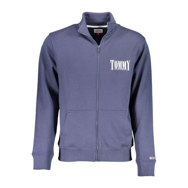 Tommy Hilfiger TOMMY HILFIGER MEN'S BLUE SWEATSHIRT WITH ZIP
