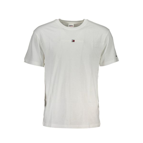 Tommy Hilfiger TOMMY HILFIGER WHITE MEN'S SHORT SLEEVE T-SHIRT