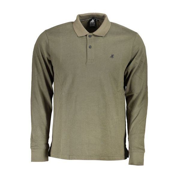 U.S. Grand Polo Club US GRAND POLO GREEN MEN'S LONG SLEEVED POLO SHIRT