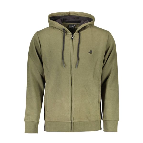 U.S. Grand Polo Club US GRAND POLO MEN'S GREEN SWEATSHIRT WITH ZIP