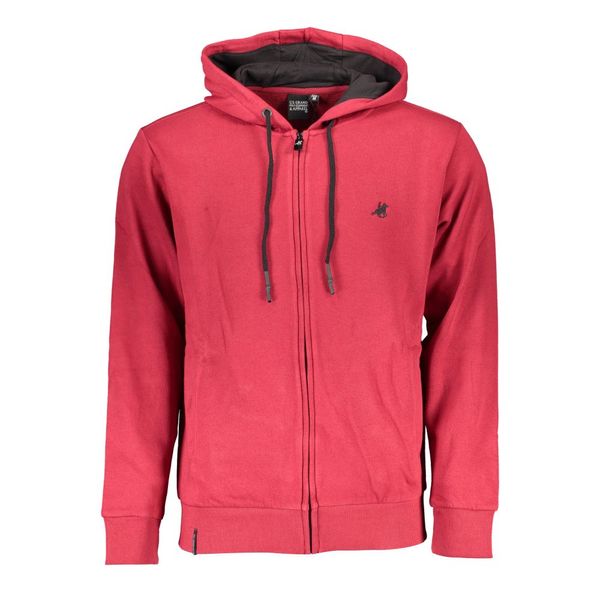 U.S. Grand Polo Club US GRAND POLO SWEATSHIRT WITH ZIP MAN RED