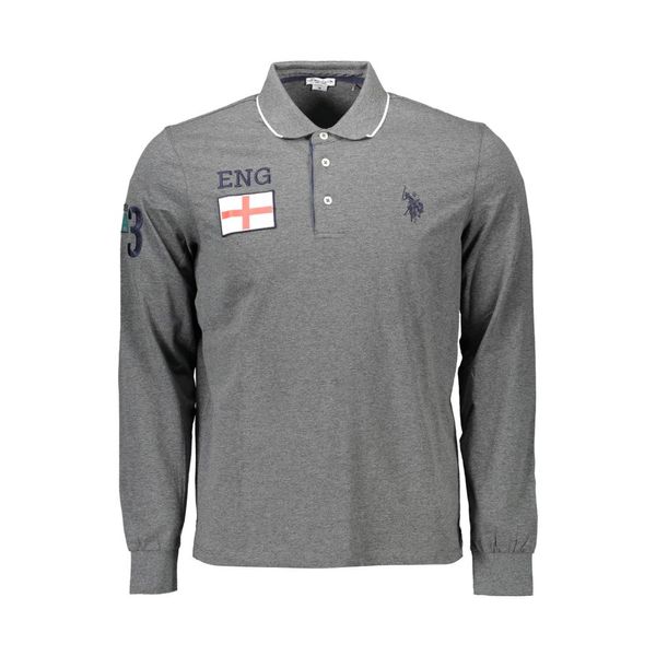 U.S. POLO ASSN. US POLO SHIRT LONG SLEEVE MEN'S GRAY