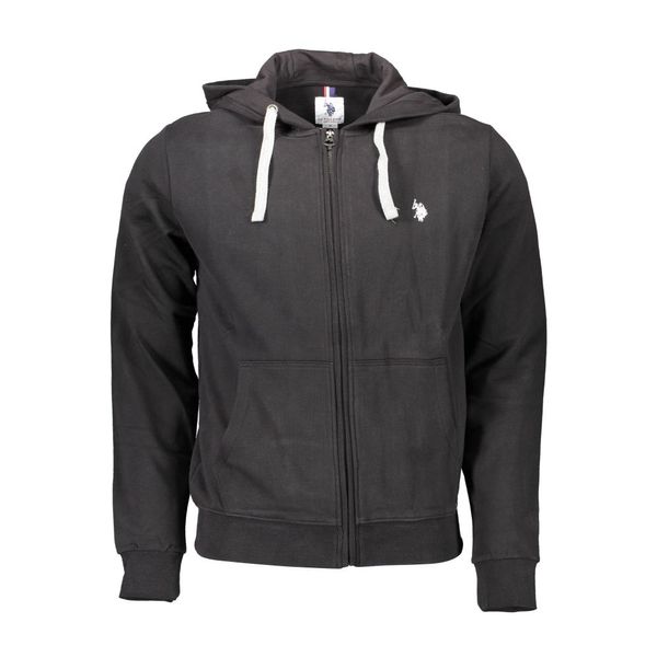 U.S. POLO ASSN. US POLO SWEATSHIRT WITH ZIP MAN BLACK