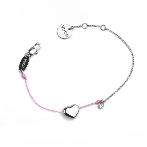 Vuch Vuch ženska narukvica Shiny Heart Pink
