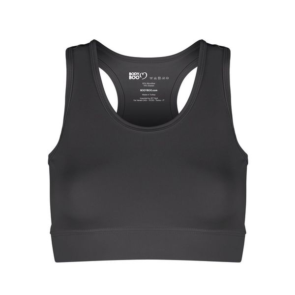 Bodyboo Ženski sportski grudnjak Bodyboo BB70220 Charcoal