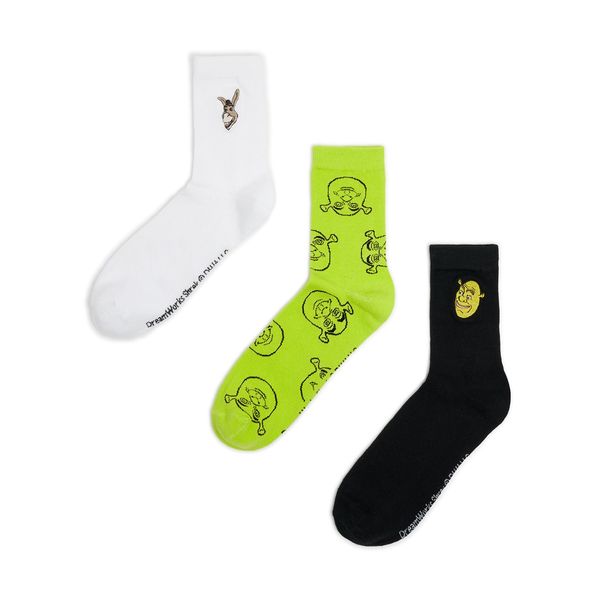 Cropp Cropp - 3-paket čarapa Shrek - žutozeleno