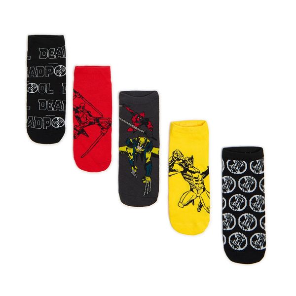Cropp Cropp - 5-paket čarapa Deadpool & Wolverine - crno