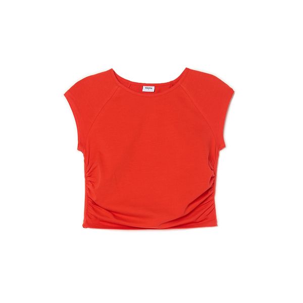 Cropp Cropp - Bluza s naborima - crvena
