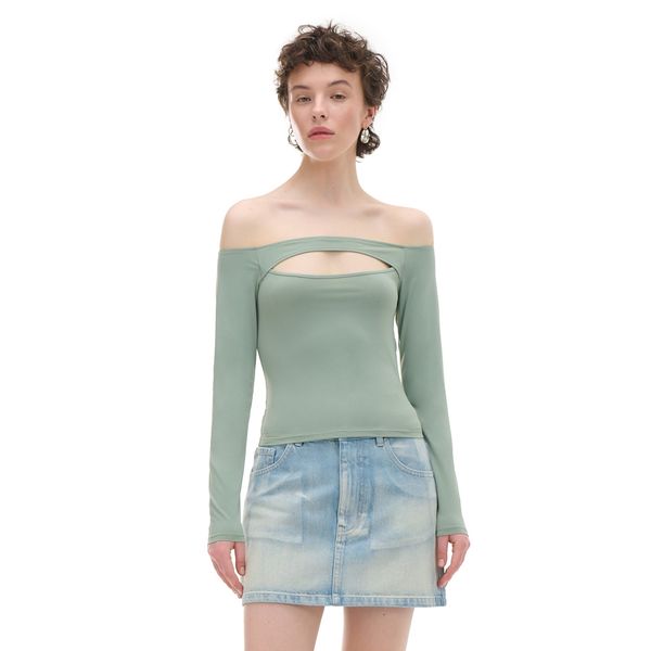 Cropp Cropp - Bluza s prorezom - zelena