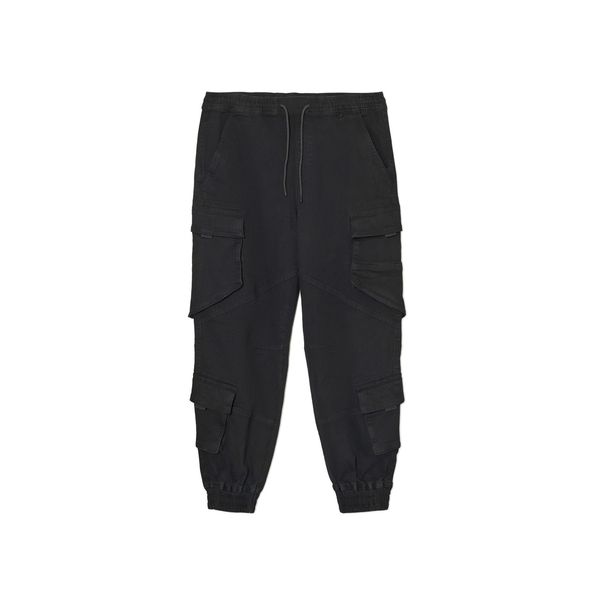 Cropp Cropp - Jogger hlače od trapera - crno
