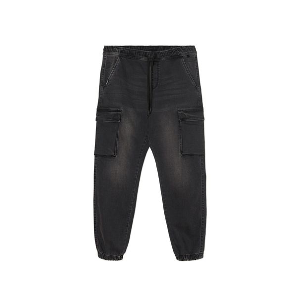 Cropp Cropp - Jogger hlače od trapera - siva