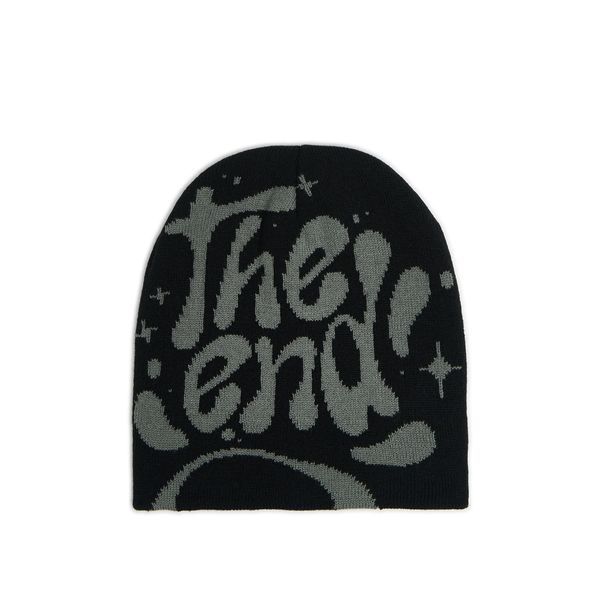Cropp Cropp - Kapa beanie s printom - tamnosivo