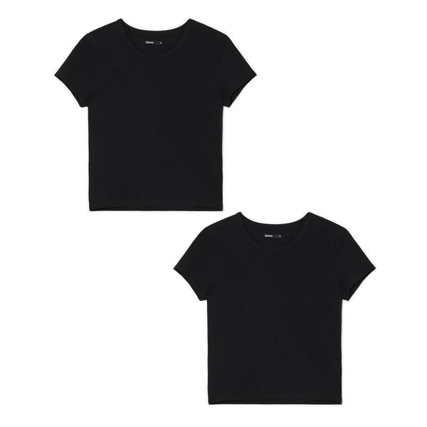 Cropp Cropp - Komplet od 2 topa - crno