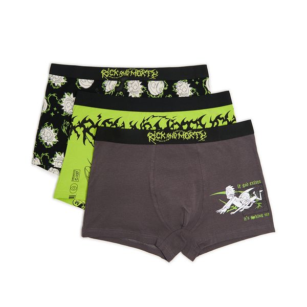 Cropp Cropp - Komplet od 3 para bokserica RIck and Morty - crno