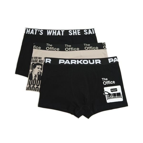 Cropp Cropp - Komplet od 3 para bokserica The Office - crno