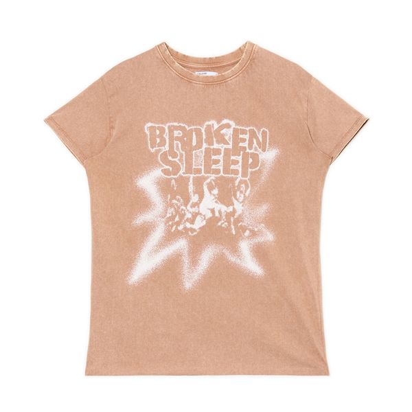 Cropp Cropp - Majica kratkih rukava s printom - boja breskve