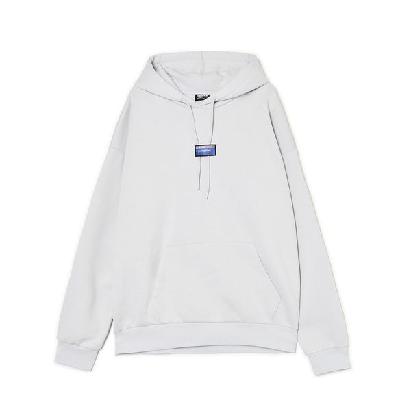 Cropp Cropp - Majica s kapuljačom - bljedotirkizno