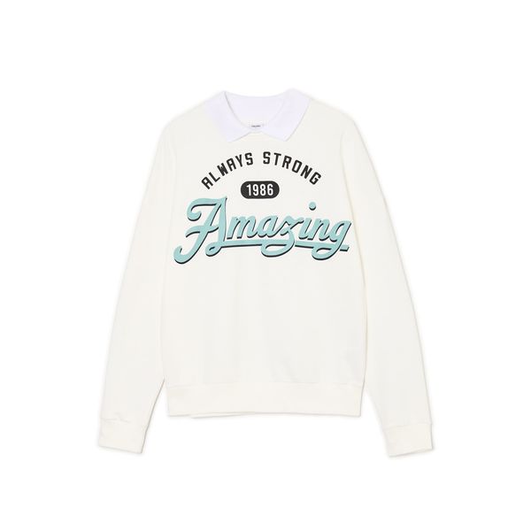 Cropp Cropp - Majica s printom - krem