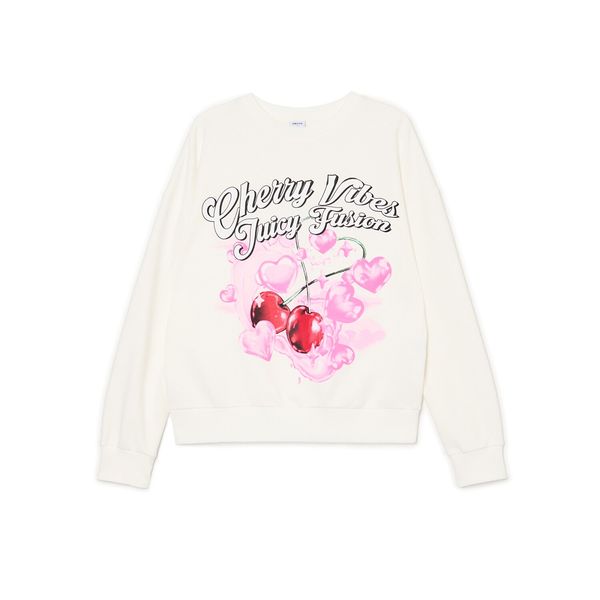 Cropp Cropp - Majica s printom - krem