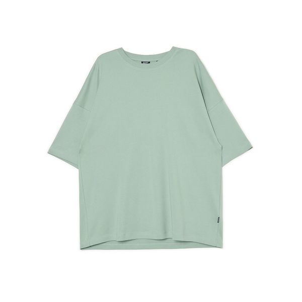 Cropp Cropp - Oversize majica - bljedozeleno