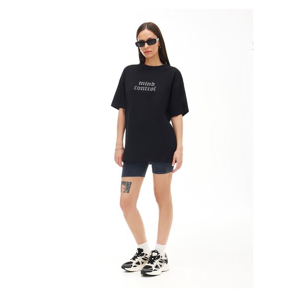 Cropp Cropp - Oversize majica s printom - crno