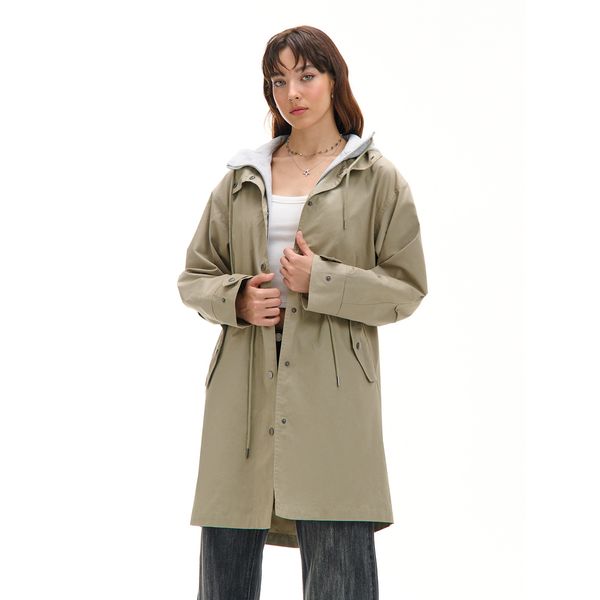 Cropp Cropp - Parka s kapuljačom - svjetlozeleno
