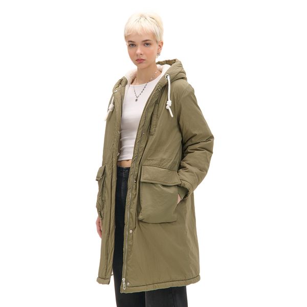 Cropp Cropp - Parka s kapuljačom - svjetlozeleno
