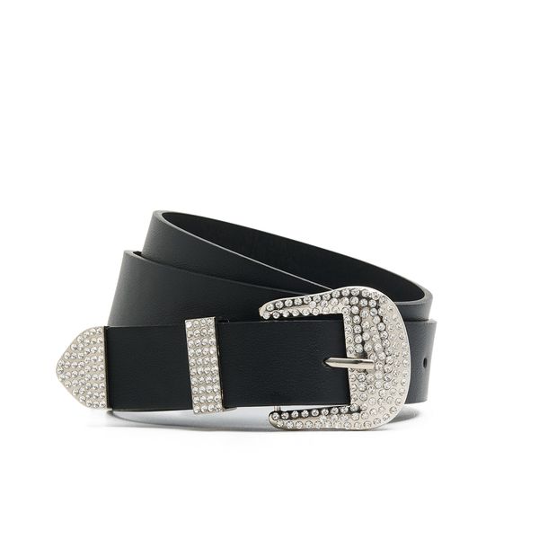 Cropp Cropp - Remen s metalnim detaljima - crno