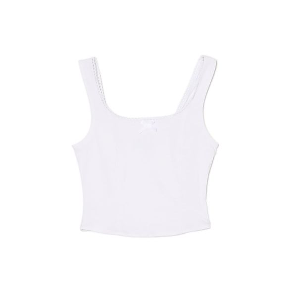 Cropp Cropp - Top s naramenicama - bijela