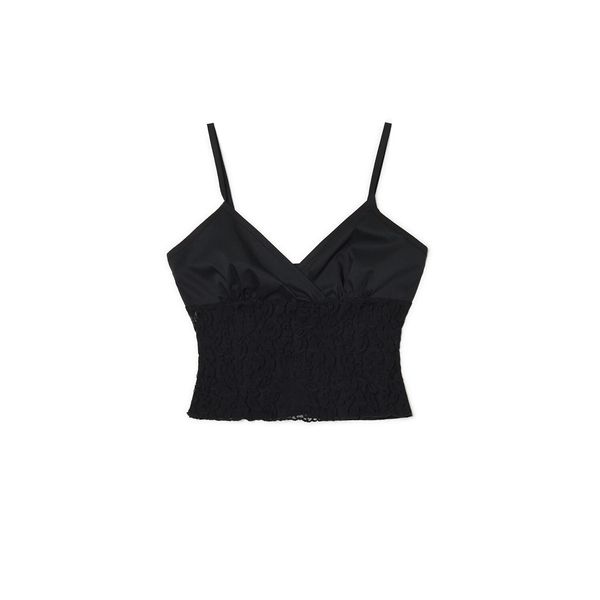 Cropp Cropp - Top s naramenicama - crno