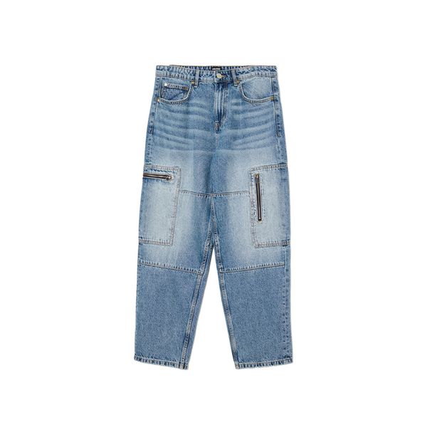 Cropp Cropp - Traperice baggy - plavo