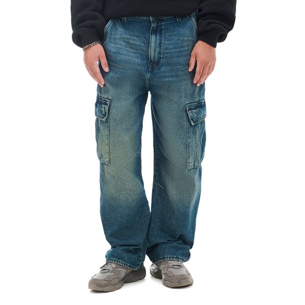 Cropp Cropp - Traperice super baggy - mornarsko plava