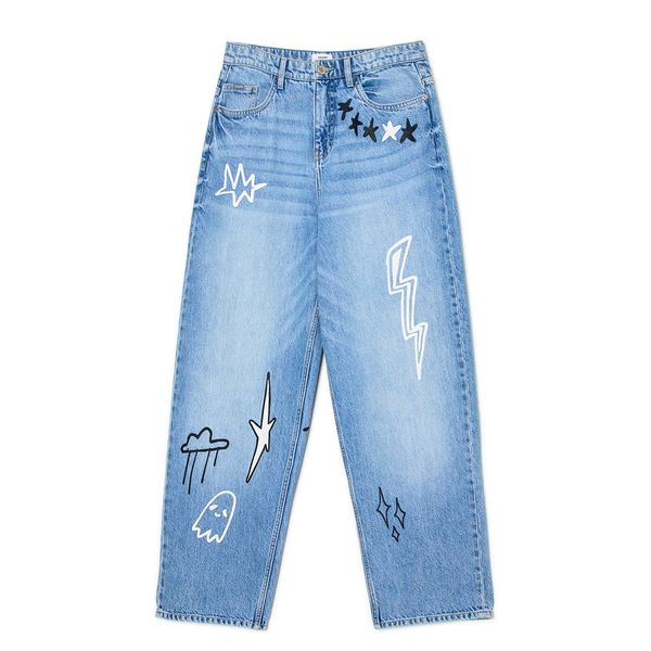 Cropp Cropp - Traperice super baggy - plava