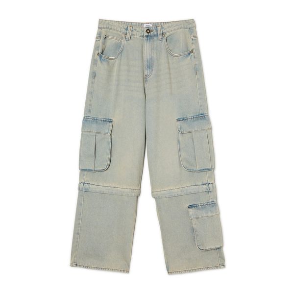 Cropp Cropp - Traperice super baggy - plava