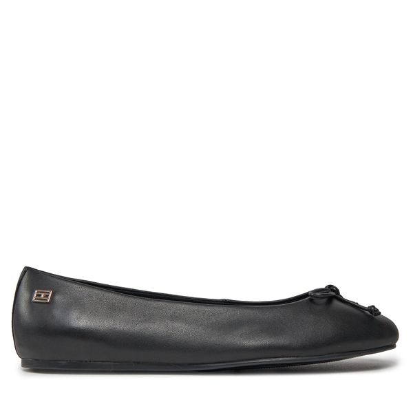 Tommy Hilfiger Balerinke Tommy Hilfiger Essential Leather Ballerina FW0FW07768 Black BDS