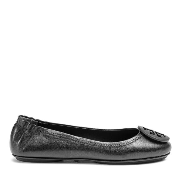 Tory Burch Balerinke Tory Burch Minnie Travel Ballet With Logo 49350 Perfect Black 006