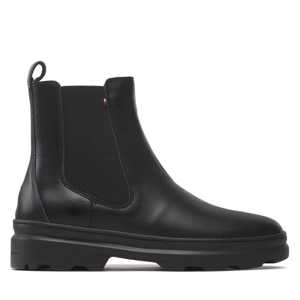Tommy Hilfiger Chelsea cipele Tommy Hilfiger Comfort Hilfiger Leather Chelsea FM0FM04193 Black BDS